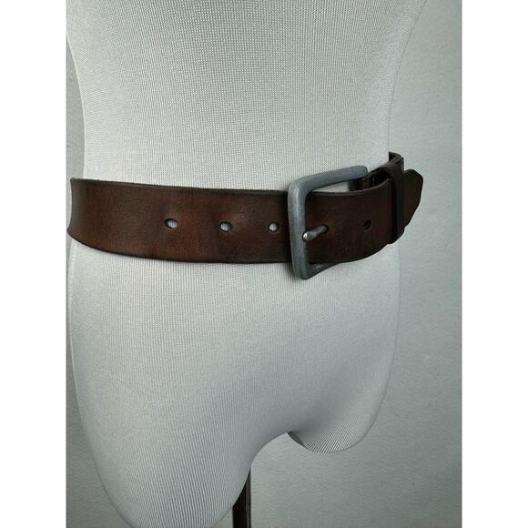 Fossil Brown Genuine Leather Belt 1954 Style Men's Size 38 - Picture 3 of 10